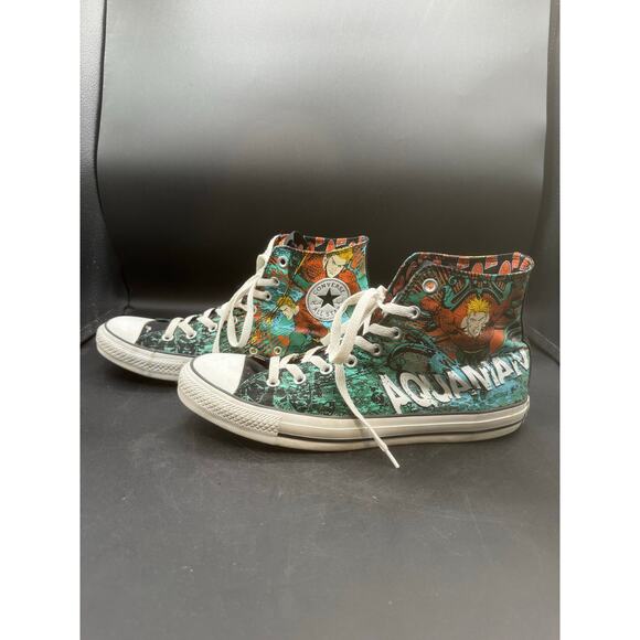 AQUAMAN Converse High Top Sneakers – DC Comics – Men’s Size 11-Vintage main image 4